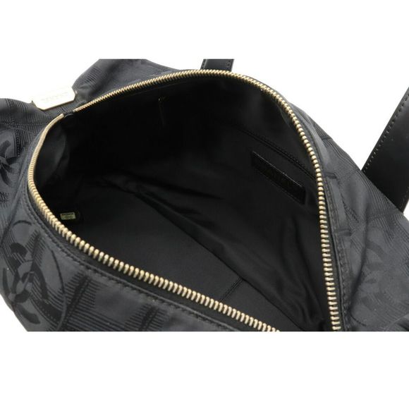 Chanel Shoulder Bag Shawl Mini Boston Nylon Leather Black - Picture 5 of 7